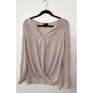Women’s (M) Light Pink blouse Sheer Business casual